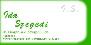 ida szegedi business card